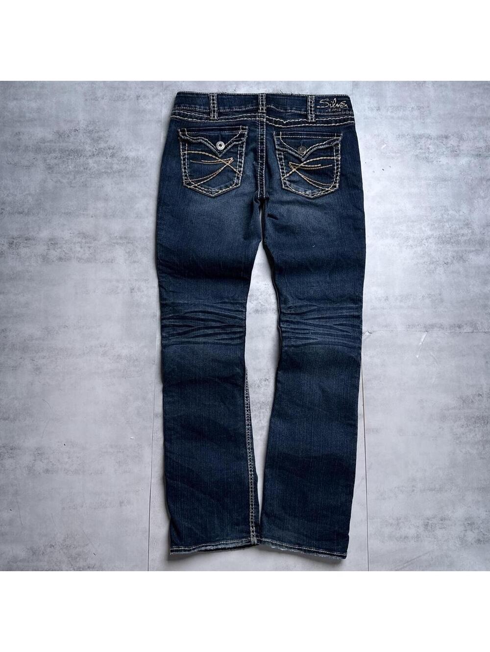 Y2K Silver McKenzie Boot cut Denim Jeans